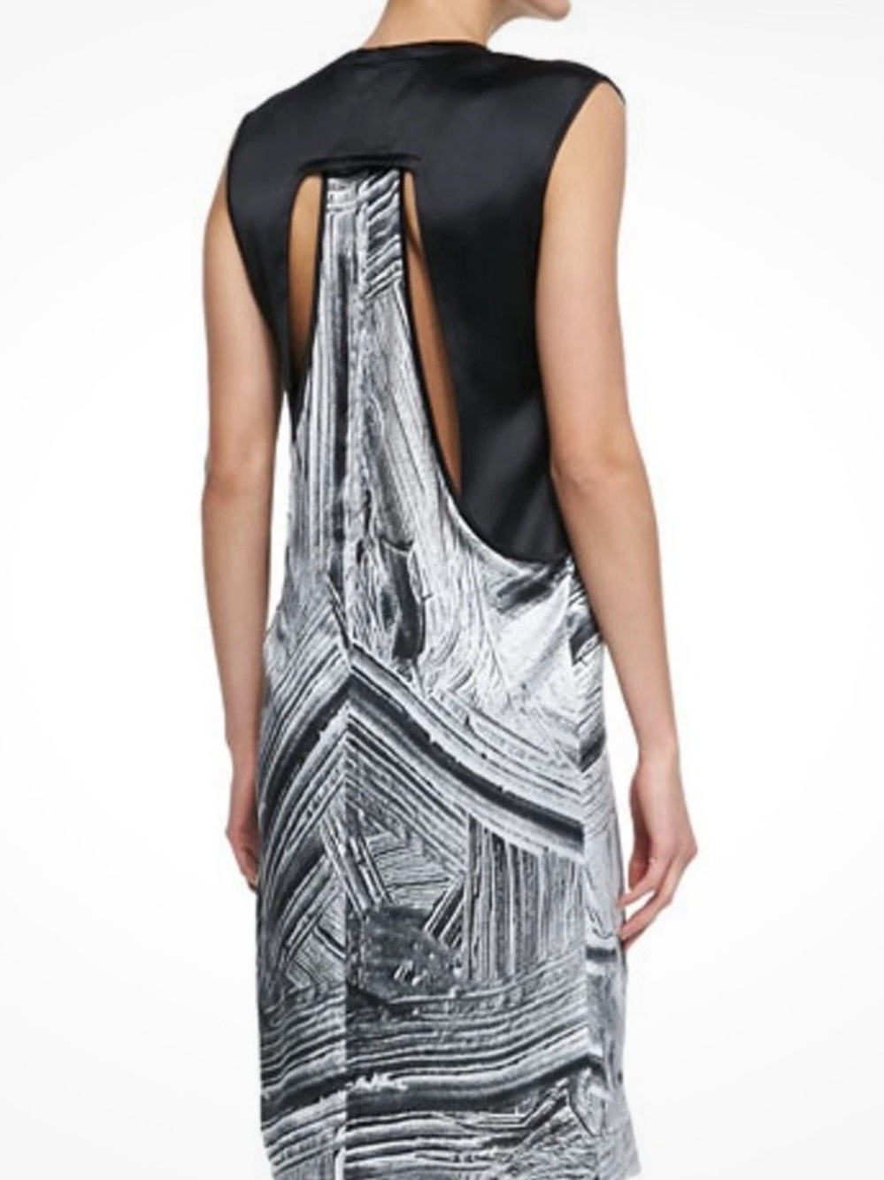 Clearance Helmut Lang Method Print Silk Dress size Medium